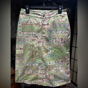 VNT Deadstock Boston Proper RONA Floral Paisley Rhinestone Pencil Skirt: Size 8